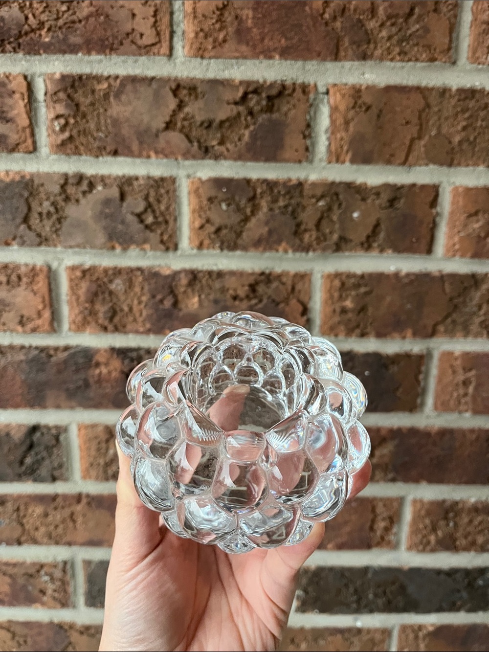 Crystal Candle Holder with Bubble Design